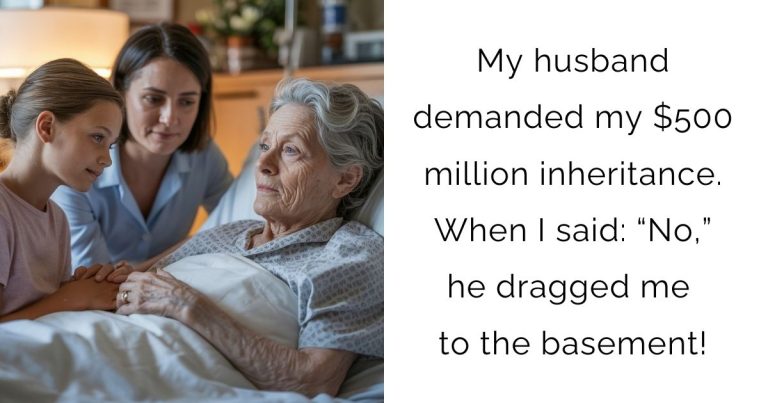 My husband demanded my $500 million inheritance. When I said: “No,” he dragged me to the basement!