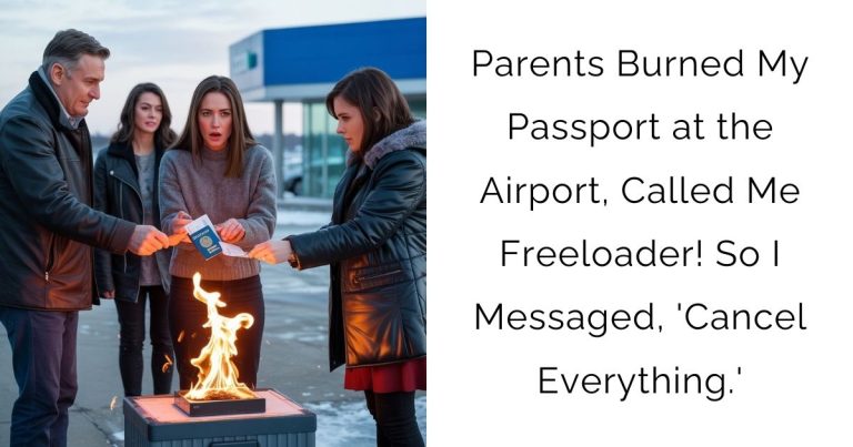 Parents Burned My Passport at the Airport, Called Me Freeloader! So I Messaged, ‘Cancel Everything.’