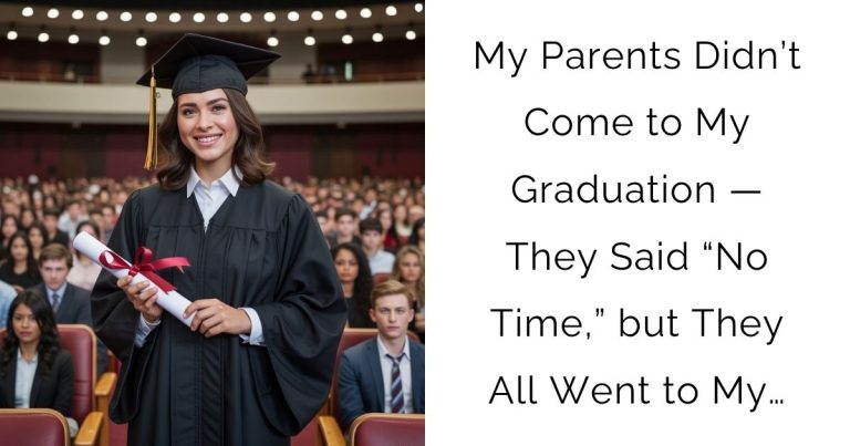 My Parents Didn’t Come to My Graduation — They Said “No Time,” but They All Went to My…