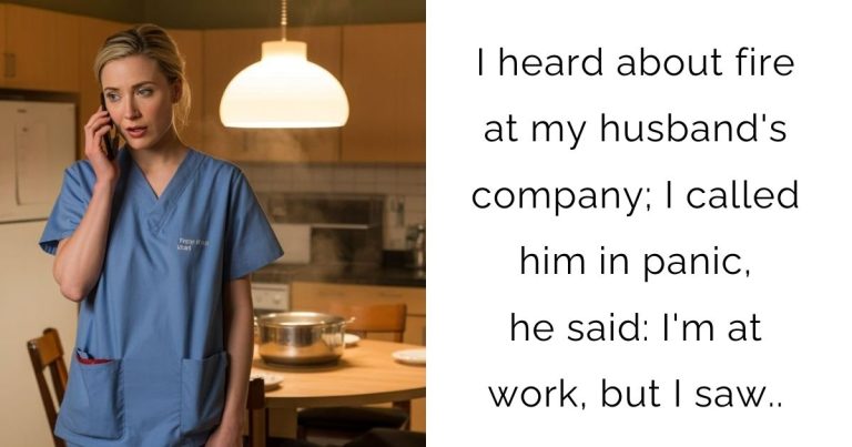 I heard about fire at my husband’s company; I called him in panic, he said: I’m at work, but I saw..