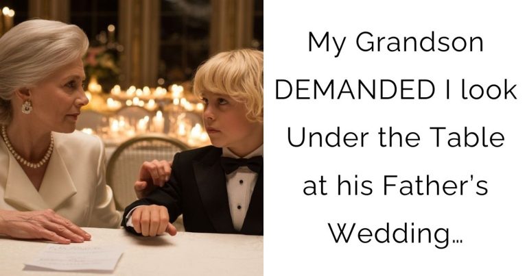 My Grandson DEMANDED I look Under the Table at his Father’s Wedding…