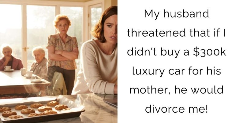 My husband threatened that if I didn’t buy a $300k luxury car for his mother, he would divorce me!