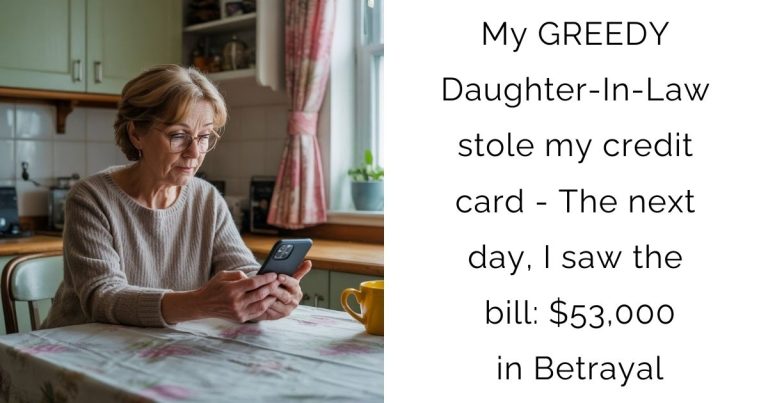 My GREEDY Daughter-In-Law stole my credit card – The next day, I saw the bill: $53,000 in Betrayal