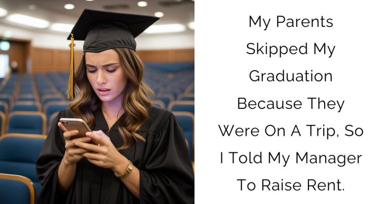 My Parents Skipped My Graduation Because They Were On A Trip, So I Told My Manager To Raise Rent.