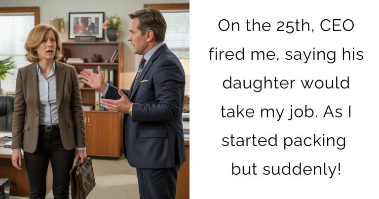 On the 25th, CEO fired me, saying his daughter would take my job. As I started packing but suddenly!