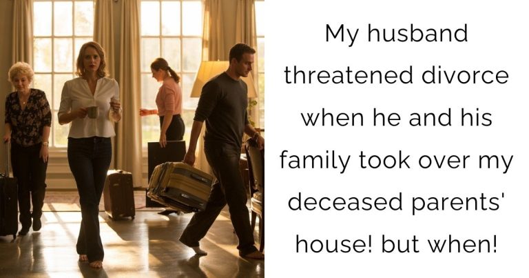 My husband threatened divorce when he and his family took over my deceased parents’ house! but when!