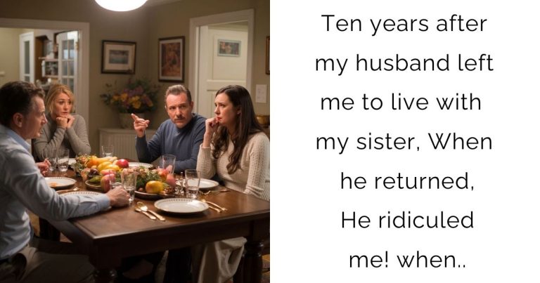 Ten years after my husband left me to live with my sister, When he returned, He ridiculed me! when..