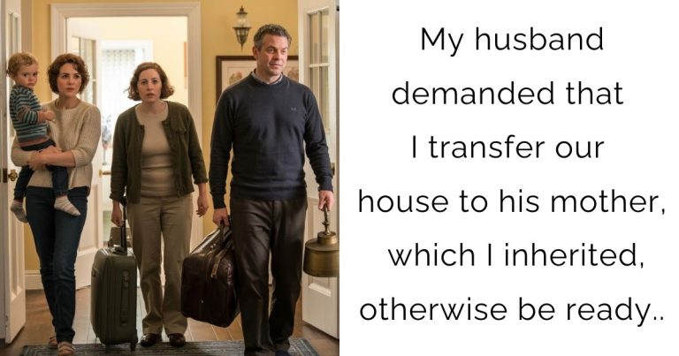 My husband demanded that I transfer our house to his mother, which I inherited, otherwise be ready..