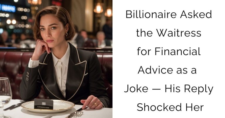 Billionaire Asked the Waitress for Financial Advice as a Joke — His Reply Shocked Her