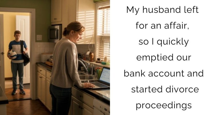 My husband left for an affair, so I quickly emptied our bank account and started divorce proceedings