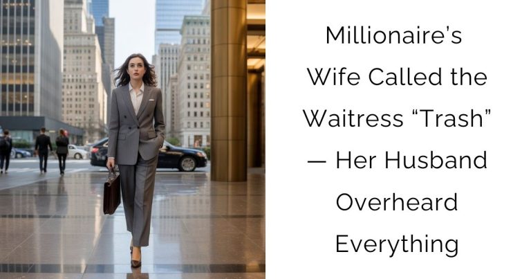 Millionaire’s Wife Called the Waitress “Trash” — Her Husband Overheard Everything
