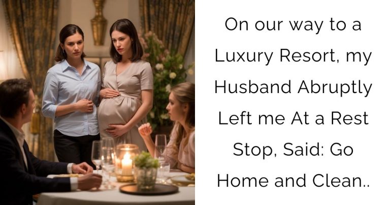 On our way to a Luxury Resort, my Husband Abruptly Left me At a Rest Stop, Said: Go Home and Clean..