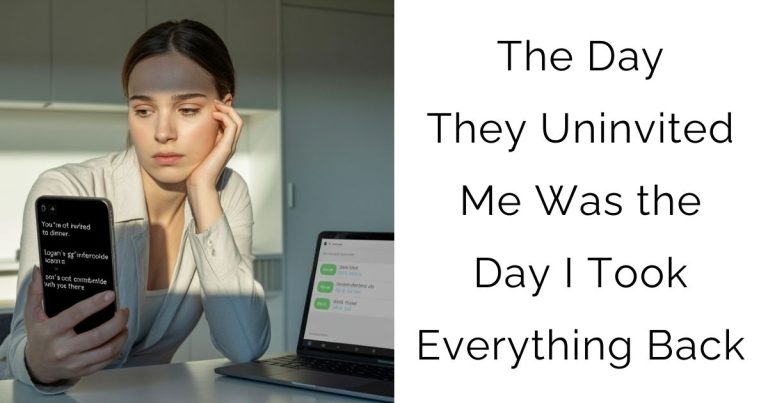The Day They Uninvited Me Was the Day I Took Everything Back