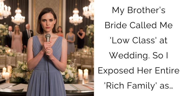 My Brother’s Bride Called Me ‘Low Class’ at Wedding. So I Exposed Her Entire ‘Rich Family’ as…