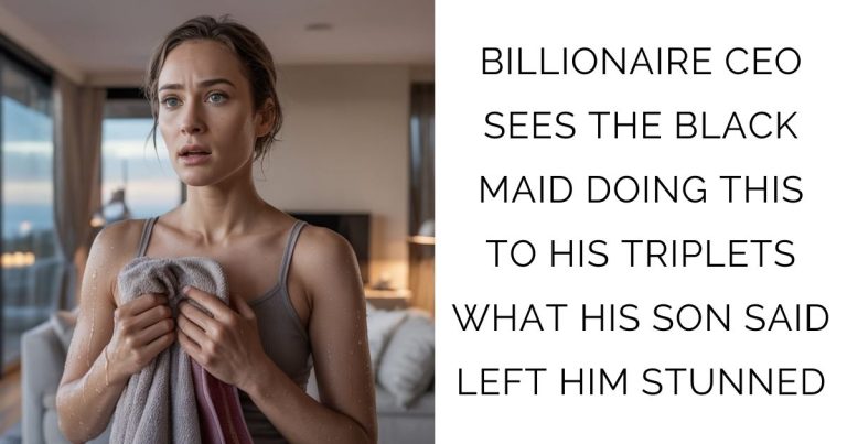 BILLIONAIRE CEO SEES THE BLACK MAID DOING THIS TO HIS TRIPLETSWHAT HIS SON SAID LEFT HIM STUNNED