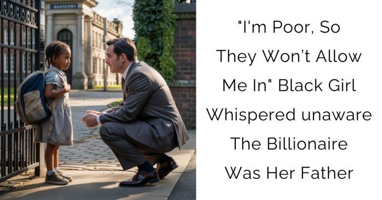 “I’m Poor, So They Won’t Allow Me In” Black Girl Whispered unaware The Billionaire Was Her Father
