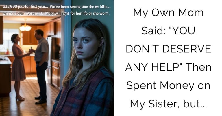 My Own Mom Said: “YOU DON’T DESERVE ANY HELP” Then Spent Money on My Sister, but…
