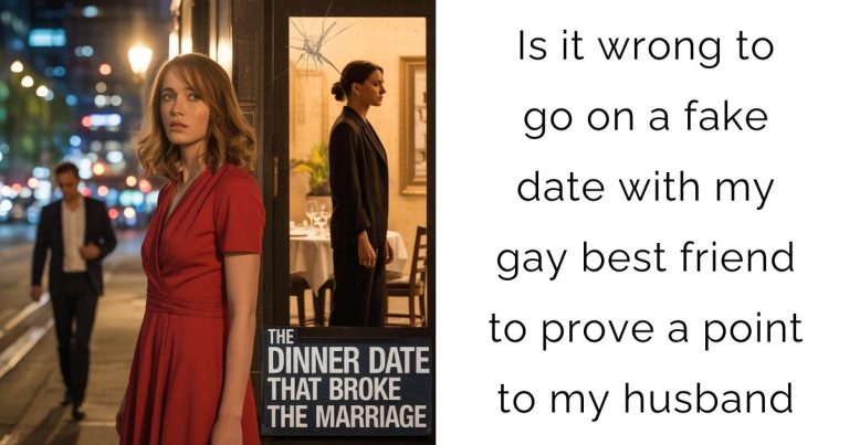 Is it wrong to go on a fake date with my gay best friend to prove a point to my husband