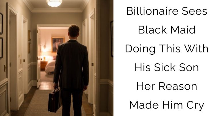 Billionaire Sees Black Maid Doing This With His Sick Son Her Reason Made Him Cry