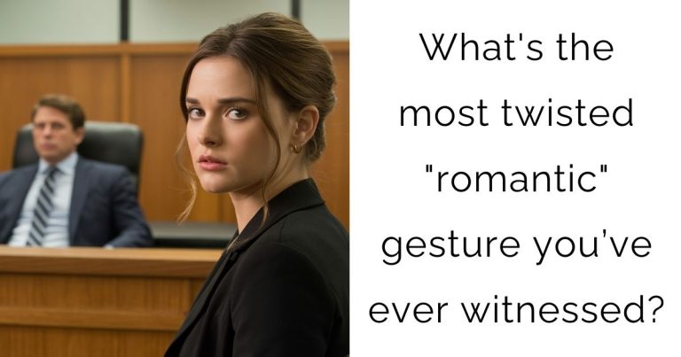 What’s the most twisted “romantic” gesture you’ve ever witnessed?