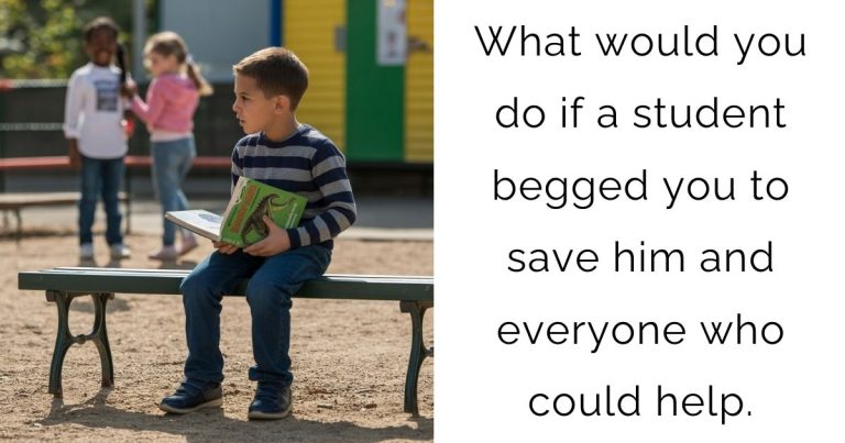 What would you do if a student begged you to save him and everyone who could help.