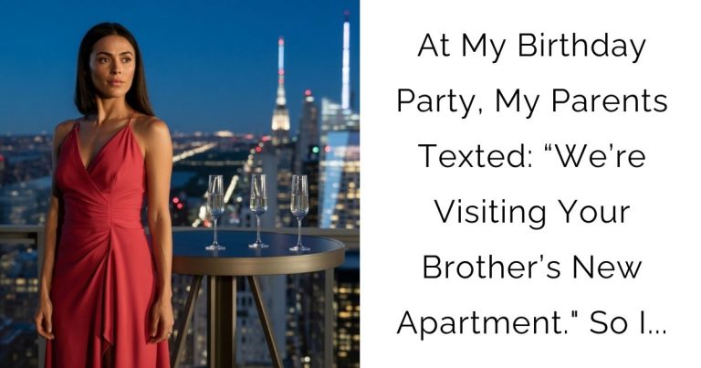 At My Birthday Party, My Parents Texted: “We’re Visiting Your Brother’s New Apartment.” So I…