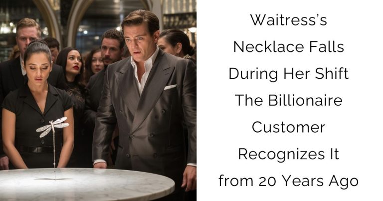 Waitress’s Necklace Falls During Her Shift The Billionaire Customer Recognizes It from 20 Years Ago