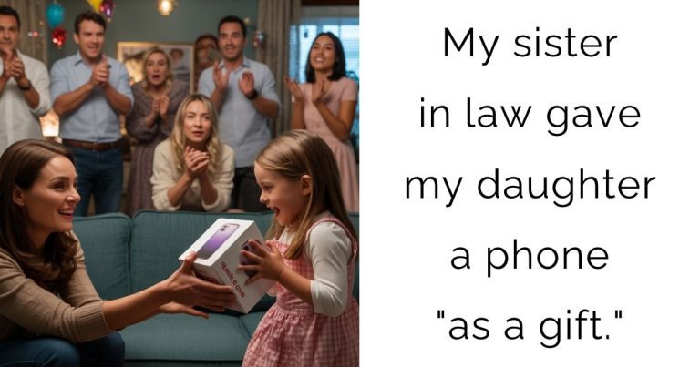 My sister in law gave my daughter a phone “as a gift.”