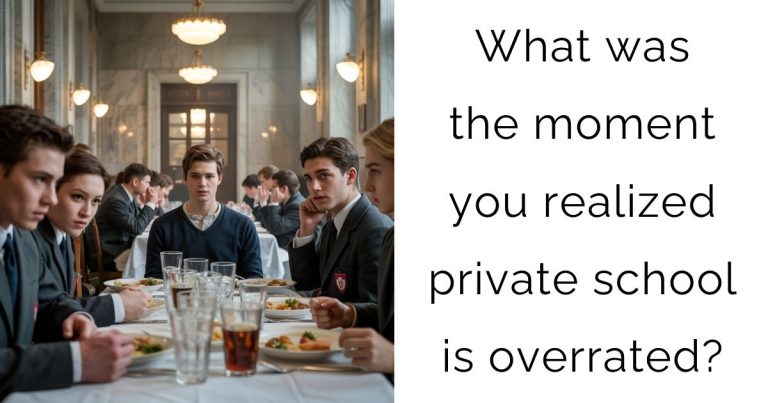 What was the moment you realized private school is overrated?