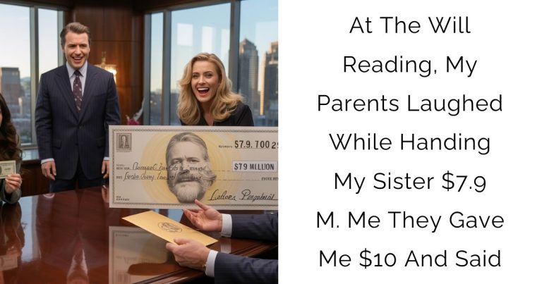 At The Will Reading, My Parents Laughed While Handing My Sister $7.9 M. Me They Gave Me $10 And Said