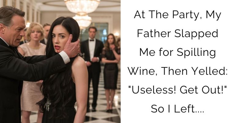 At The Party, My Father Slapped Me for Spilling Wine, Then Yelled: “Useless! Get Out!” So I Left….