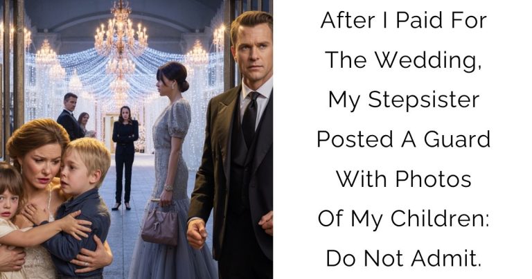 After I Paid For The Wedding, My Stepsister Posted A Guard With Photos Of My Children: Do Not Admit.