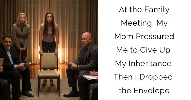 At the Family Meeting, My Mom Pressured Me to Give Up My Inheritance Then I Dropped the Envelope