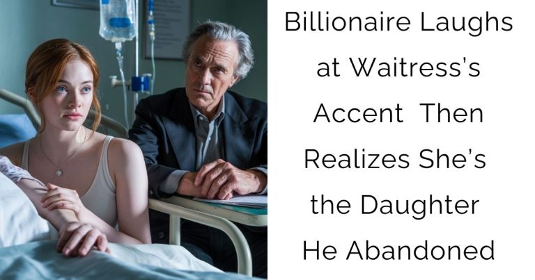 Billionaire Laughs at Waitress’s Accent — Then Realizes She’s the Daughter He Abandoned