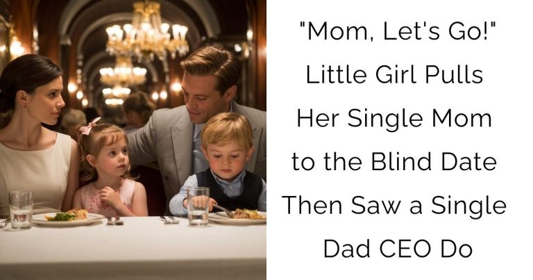 “Mom, Let’s Go!” Little Girl Pulls Her Single Mom to the Blind Date—Then Saw a Single Dad CEO Do…
