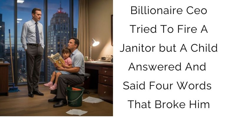 Billionaire Ceo Tried To Fire A Janitor—but A Child Answered And Said Four Words That Broke Him