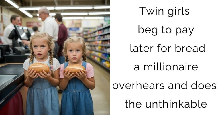 Twin girls beg to pay later for bread, a millionaire overhears and does the unthinkable…