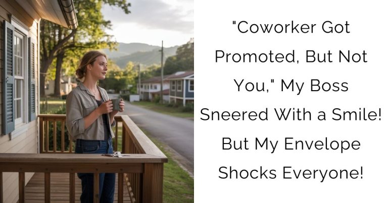 “Coworker Got Promoted, But Not You,” My Boss Sneered With a Smile! But My Envelope Shocks Everyone!