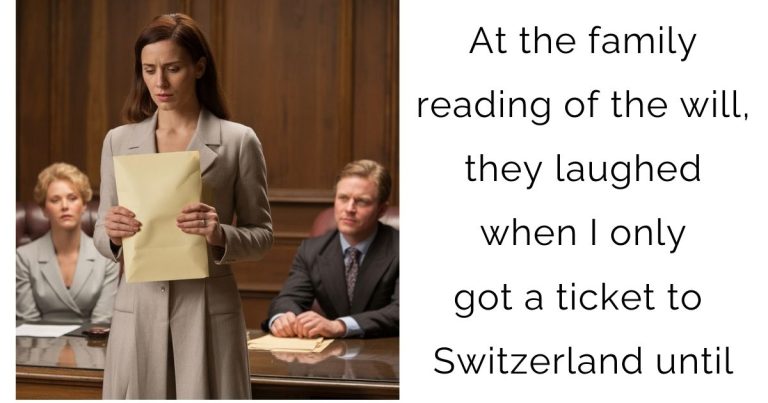 At the family reading of the will, they laughed when I only got a ticket to Switzerland… until…