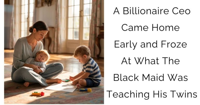 A Billionaire Ceo Came Home Early—and Froze At What The Black Maid Was Teaching His Twins