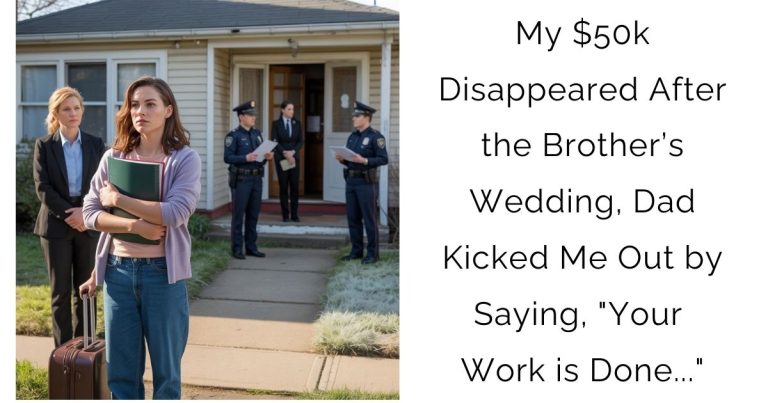 My $50k Disappeared After the Brother’s Wedding, Dad Kicked Me Out by Saying, “Your Work is Done…”