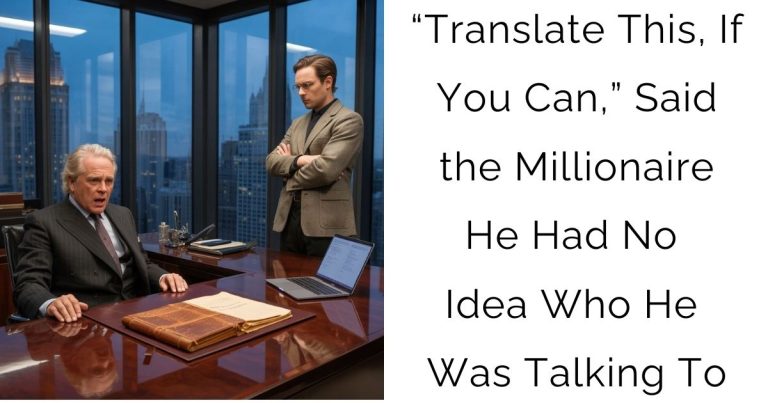 “Translate This, If You Can,” Said the Millionaire — He Had No Idea Who He Was Talking To