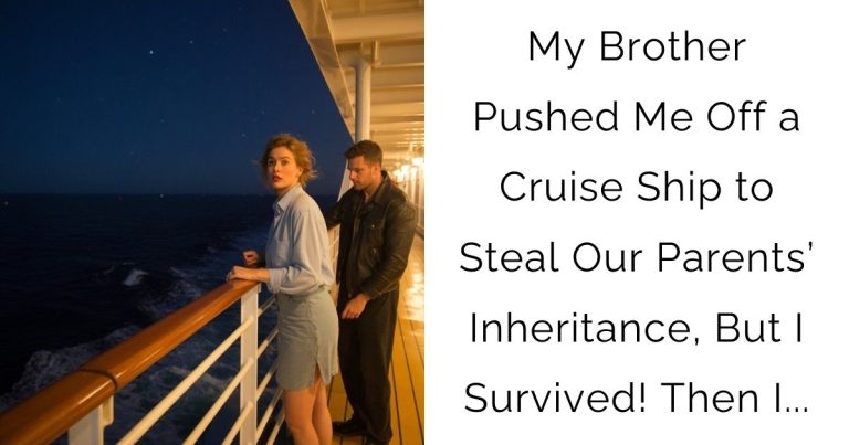 My Brother Pushed Me Off a Cruise Ship to Steal Our Parents’ Inheritance, But I Survived! Then I…