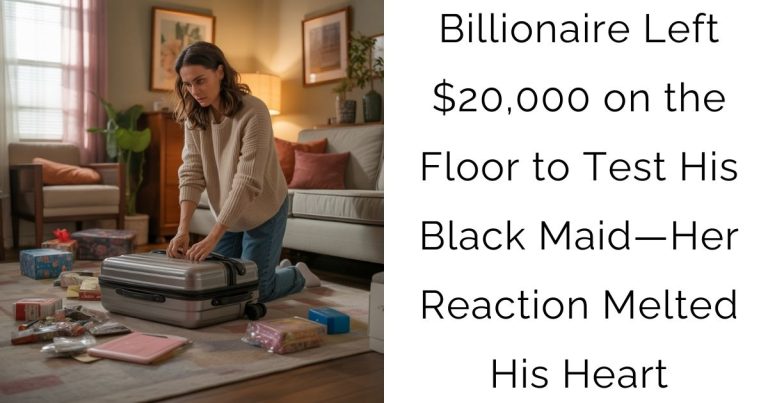 Billionaire Left $20,000 on the Floor to Test His Black Maid—Her Reaction Melted His Heart
