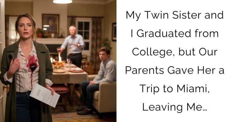 My Twin Sister and I Graduated from College, but Our Parents Gave Her a Trip to Miami, Leaving Me…
