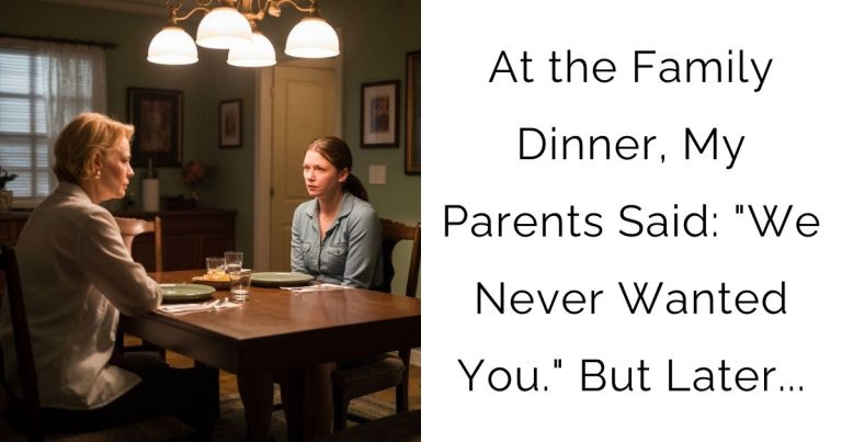 At the Family Dinner, My Parents Said: “We Never Wanted You.” But Later…