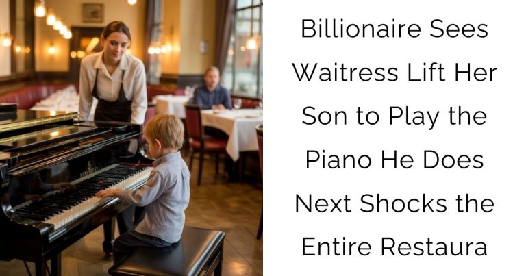 Billionaire Sees Waitress Lift Her Son to Play the Piano He Does Next Shocks the Entire Restaura
