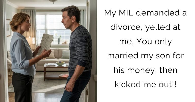 My MIL demanded a divorce, yelled at me, You only married my son for his money, then kicked me out!!