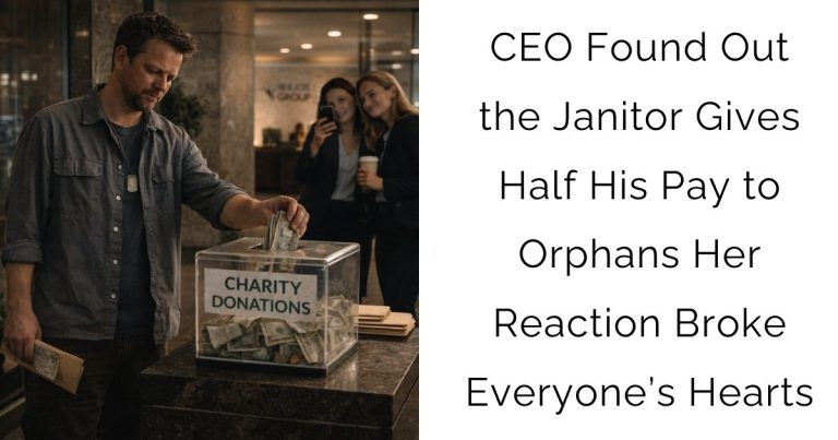 CEO Found Out the Janitor Gives Half His Pay to Orphans — Her Reaction Broke Everyone’s Hearts