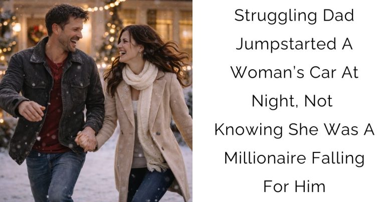 Struggling Dad Jumpstarted A Woman’s Car At Night, Not Knowing She Was A Millionaire Falling For Him
